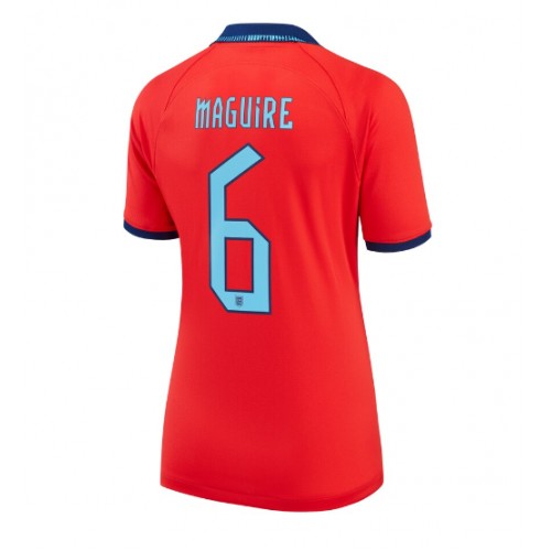 Fotballdrakt Dame England Harry Maguire #6 Bortedrakt VM 2022 Kortermet
